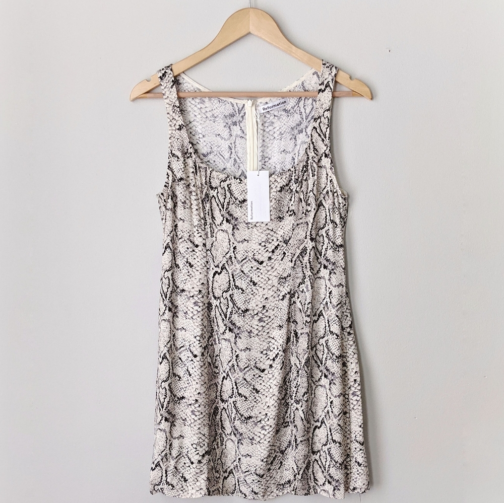NWT Reformation Mini Dress Noha Rattlesnake Sz 6